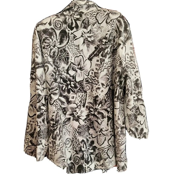 Vintage 80's Copy Cats Woman Open Front Blazer Jacket Womens XL  Floral print - Picture 5 of 8